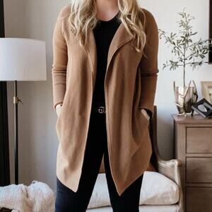 J. Crew Women's Small Vanessa Cardigan Sweater Open Front 100% Cotton Knit